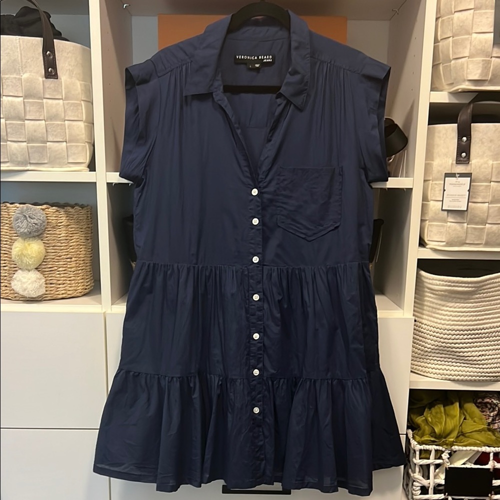 Veronica Beard Dark Blue Button-Down dress
